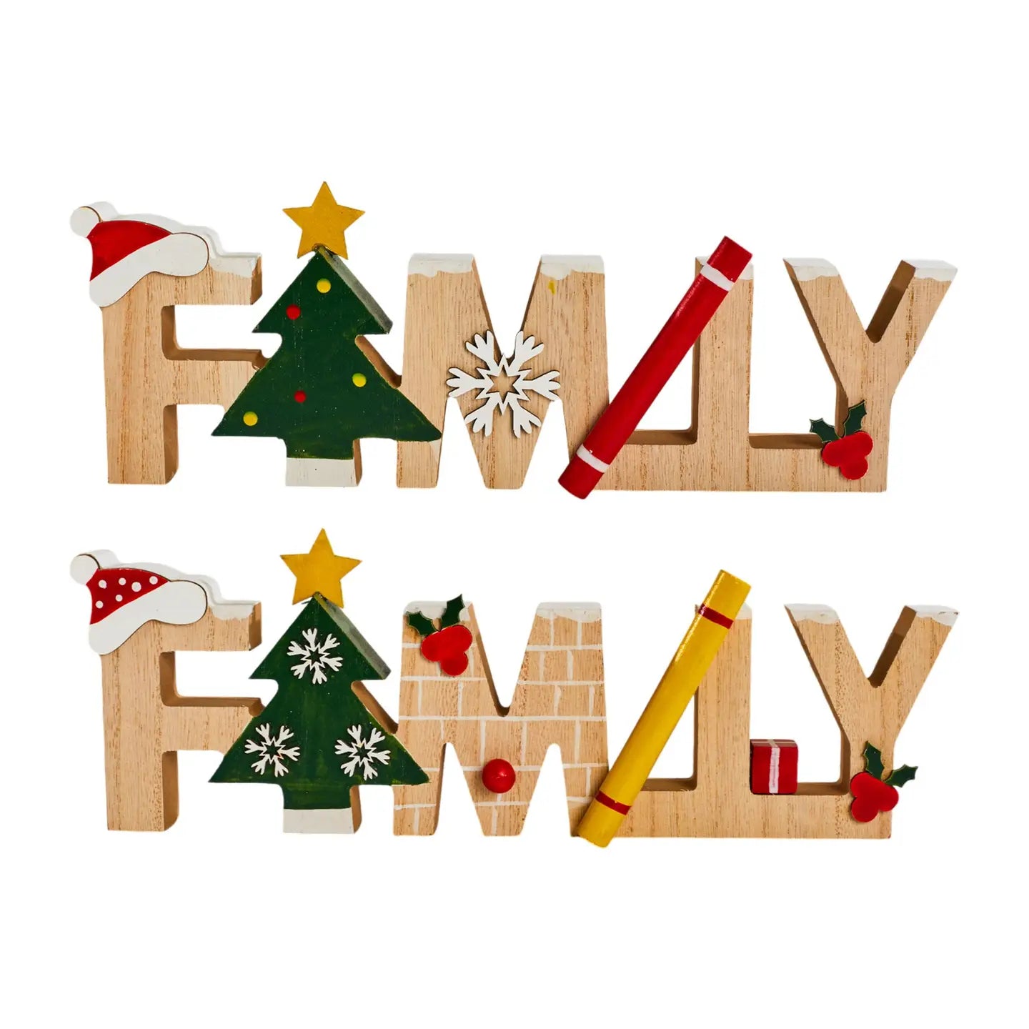 Deko zum Aufstellen Wort Familie #311