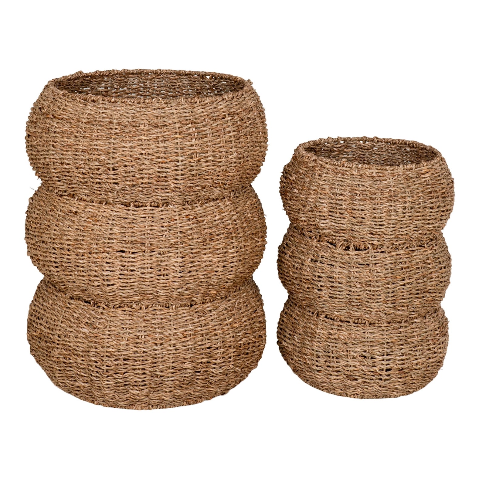 Sarbas Körbe Seegras. Natur Set aus 2