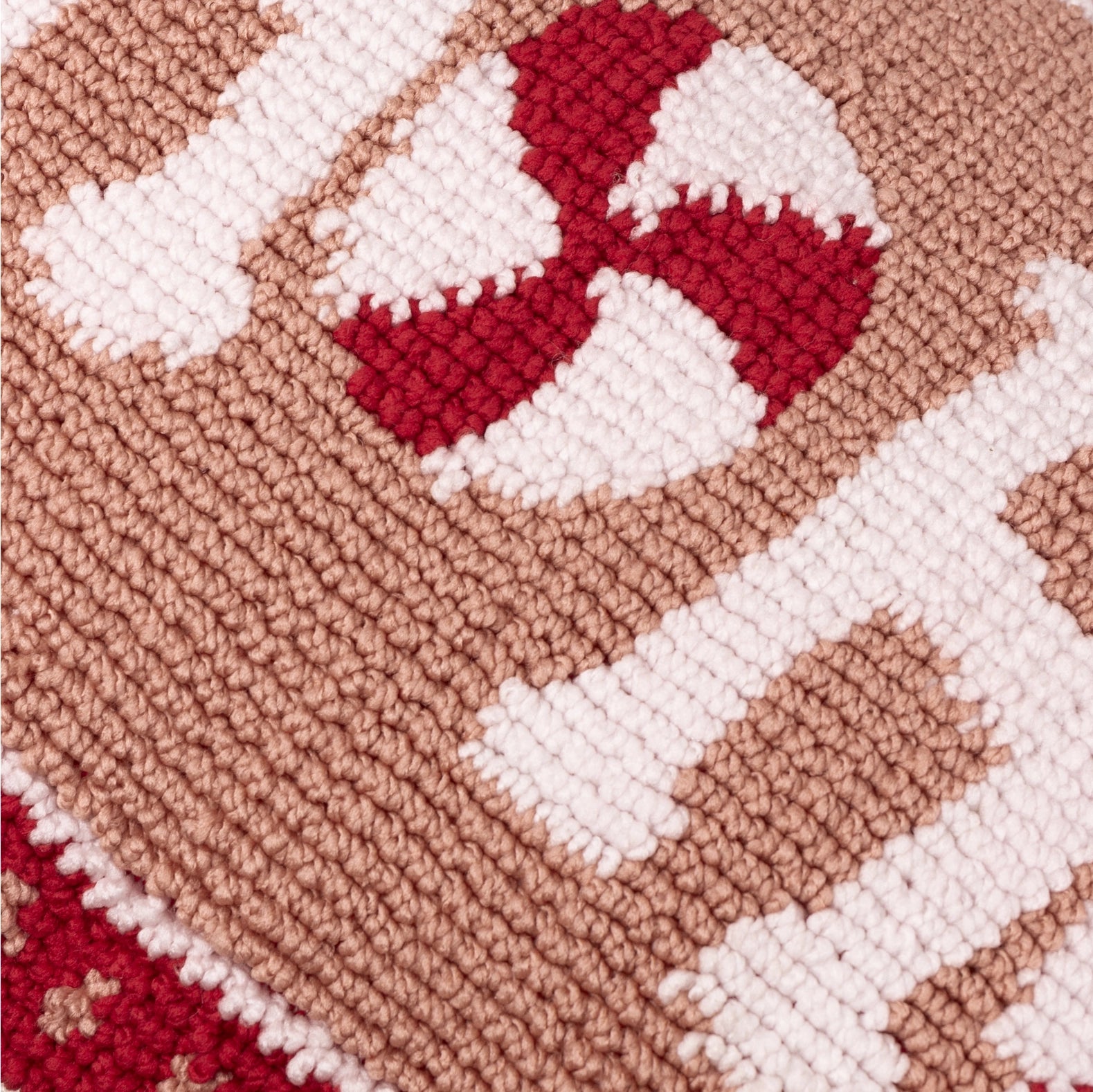 Candy Ho Ho Ho Getuftetes Kissen Pink/Rot
