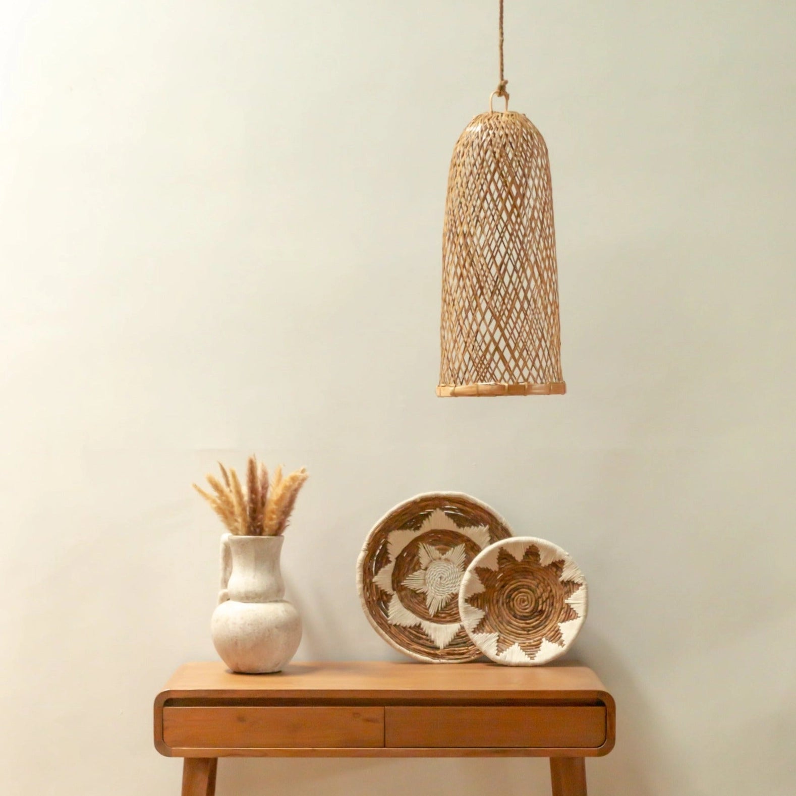 Bamboo Lamp Natürlicher Lampenschirm Woven Deckenleuchte CAMAYA