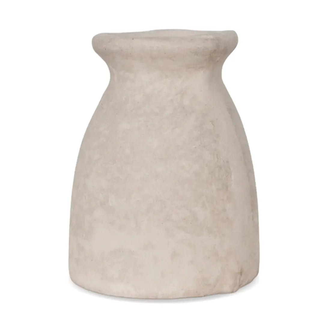 Vase aus Pappmaché, schlicht, klein, Ø9 H11 5 cm