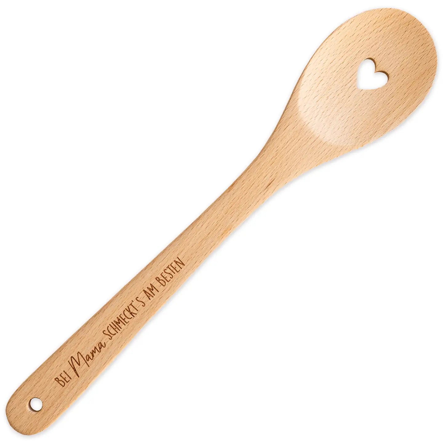 Kochlöffel aus Holz - Buche - mit Gravur Mutter Set 01