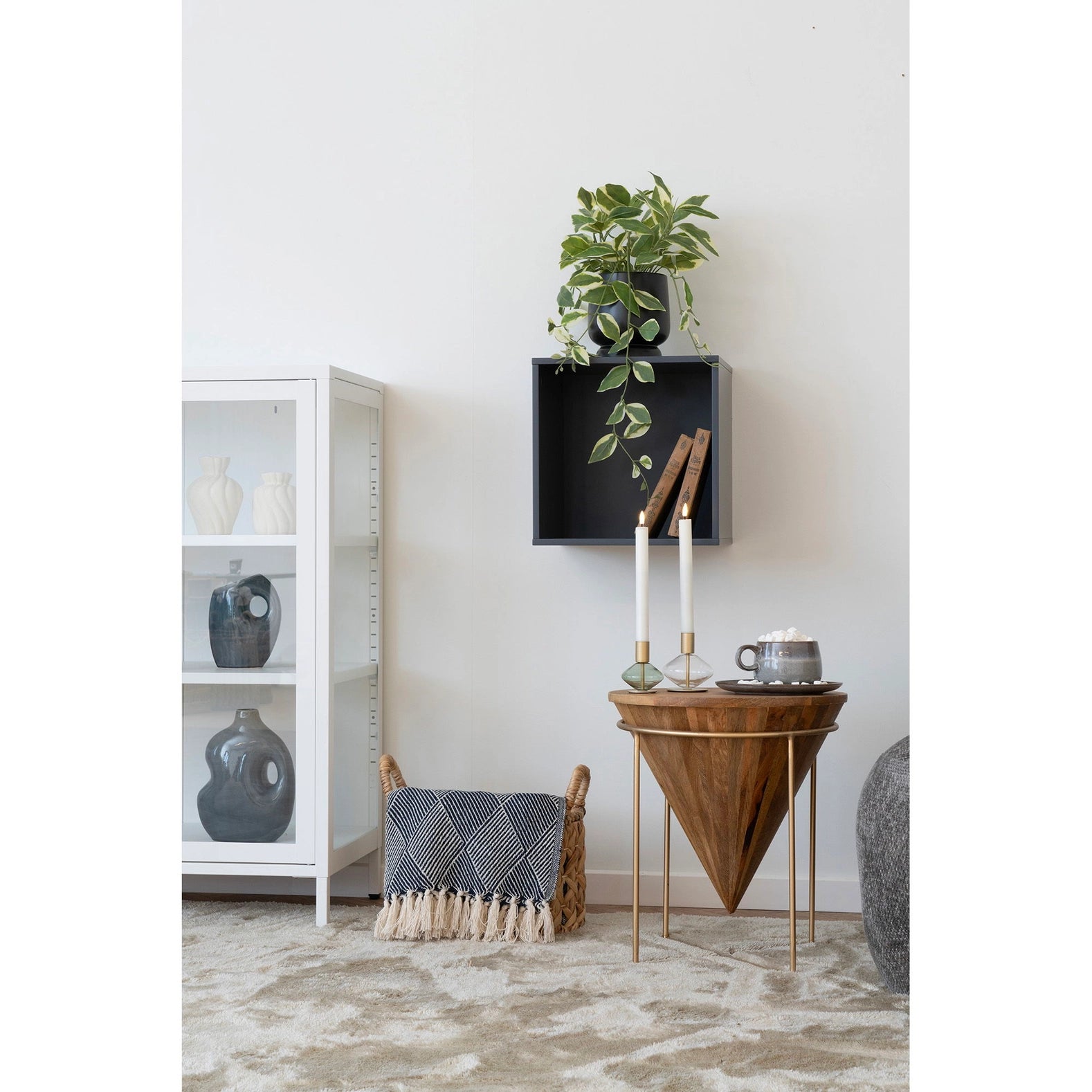 Balerma Korb aus Wasserhyazinthe mit Griffen, 3er-Set