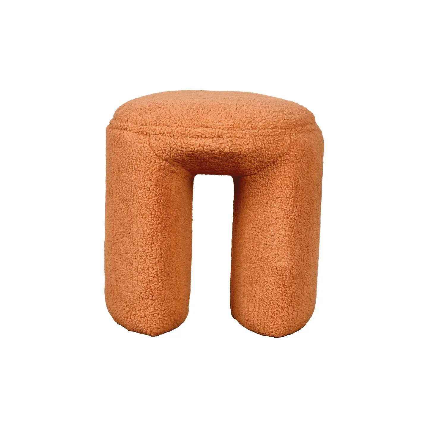 Vincent Teddy Hocker in Ocker, Ø 38 x H 42 cm