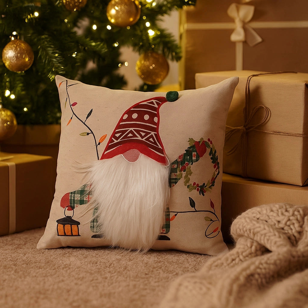 Kerstkissen mit Wichtel & Festliche Lichter – Urbane Hide