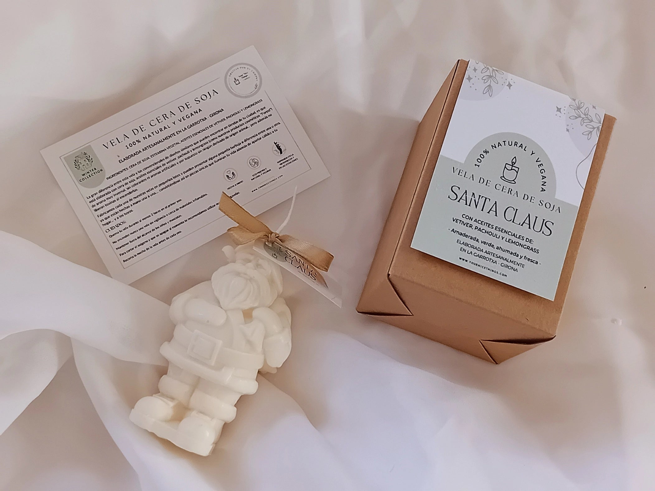 Weihnachtskerze Santa Claus Sojawachs