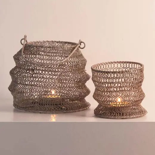 Graue faltbare Gusta-Laternen, 20 cm