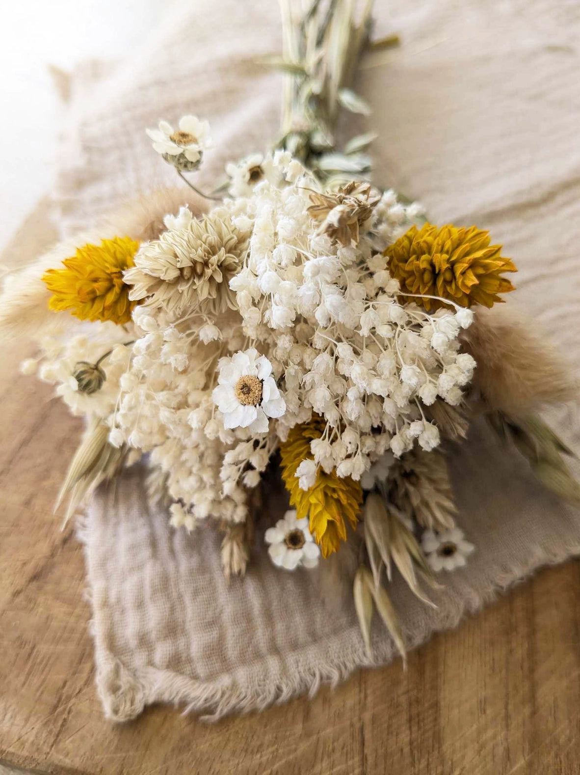Sunny - Kleiner Strauß natürlicher getrockneter Blumen zur Dekoration