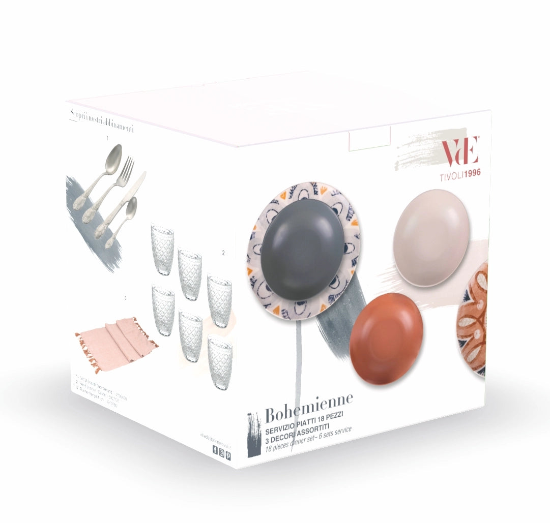 Bohemienne Tafelservice, 18-teilig