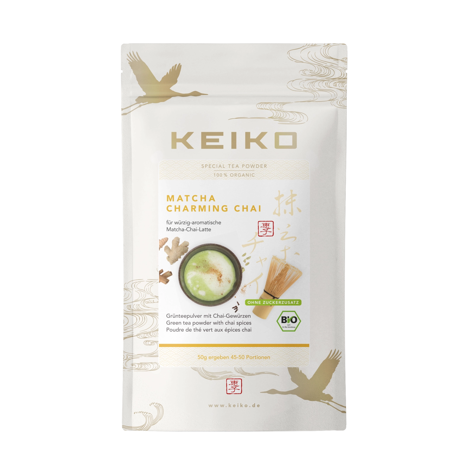 Keiko Matcha Charming Chai, 50 g Beutel, Bio