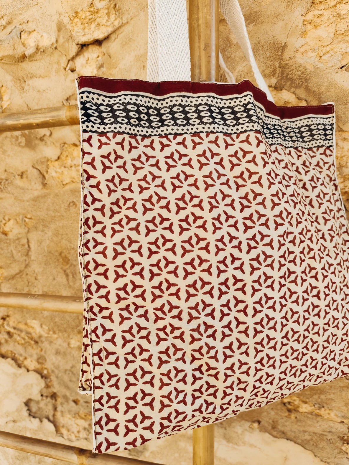 BLOCK PRINT BAUMWOLLBEUTEL PACK KOLLEKTION DEIA