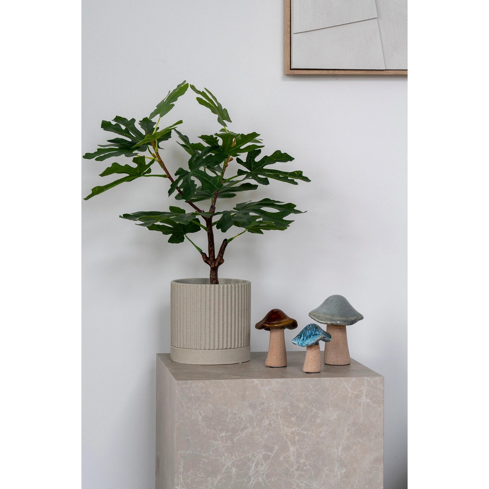 Dekopilze - Keramik, grün, braun, blau, 3er-Set