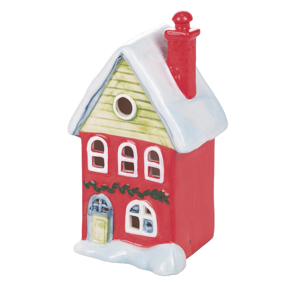 XMAS KERAMIKHÄUSCHEN LED 8,4*7,4*15 CM