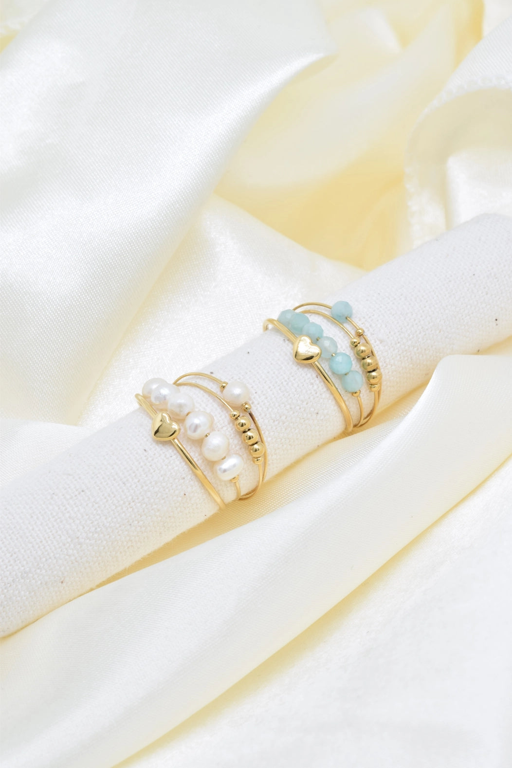 Ring aus Amazonit-Edelstahl - BG310102OR-BL