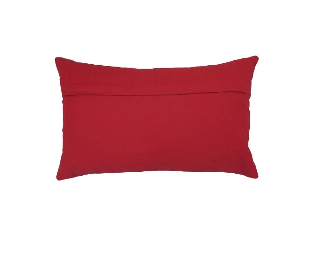 Rotes Weihnachtskissen mit Text & Schneeflocken – Urbane Hide