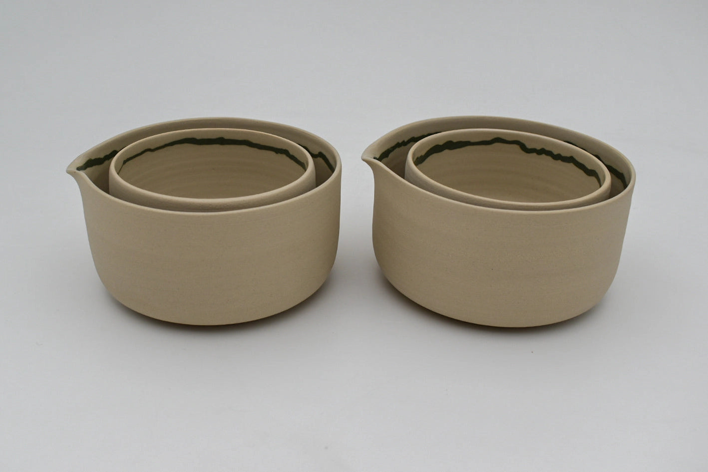 Matcha-Schalenset III Handgefertigtes Steingut-Keramik-Teetassenset