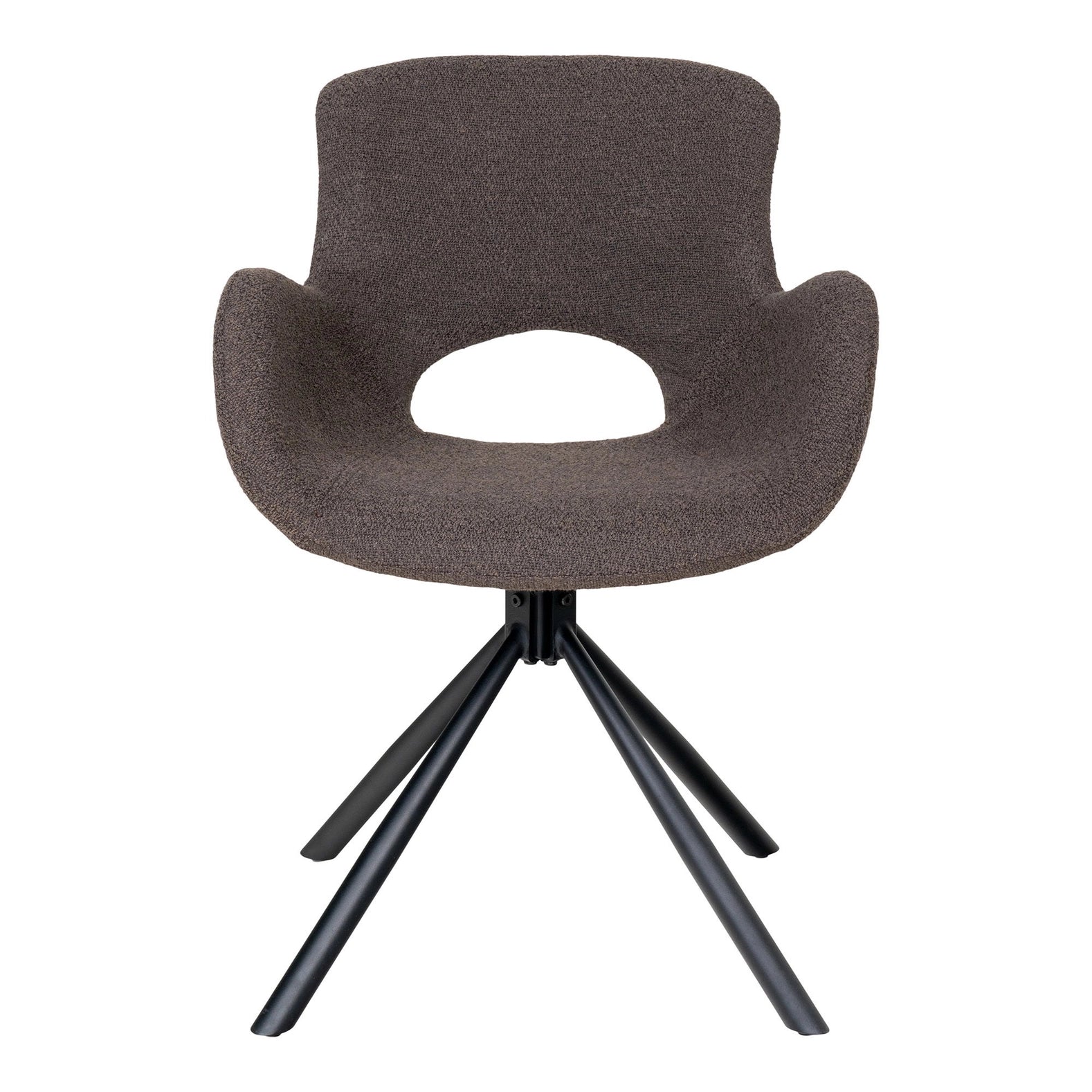 Amorim Esszimmerstuhl in Bouclé Mushroom mit Drehfunktion