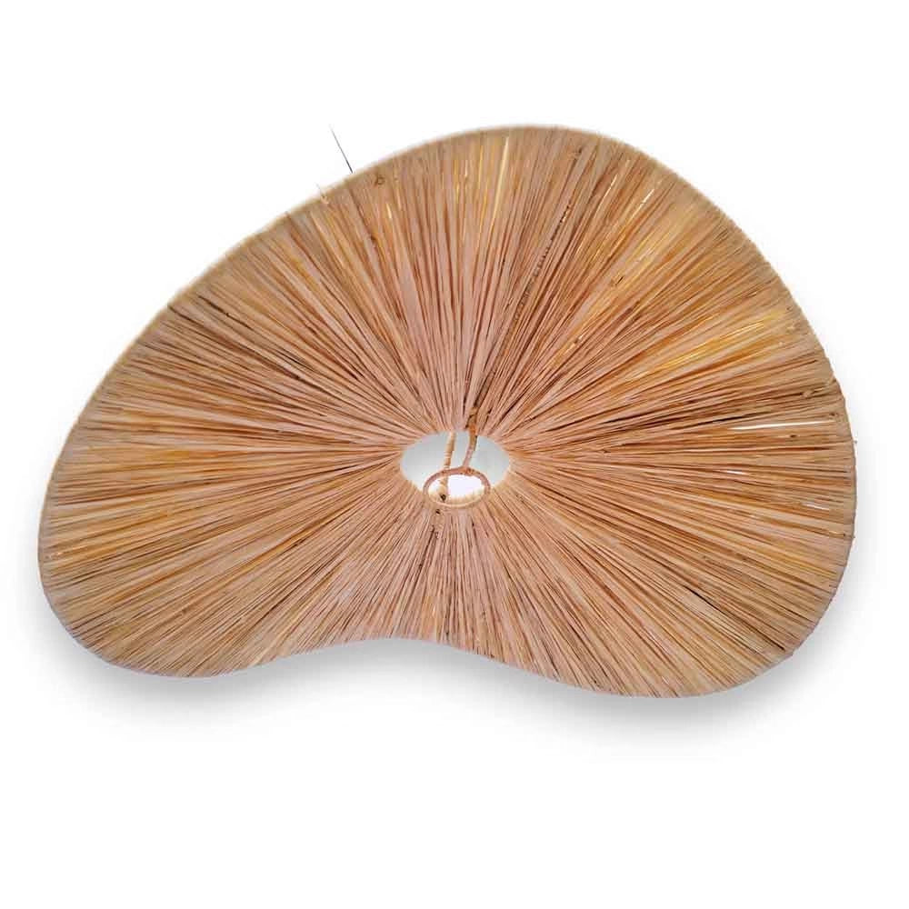 Natürliche Raffia-Pendelleuchte – Große handgewebte marokkanische Deckenleuchte