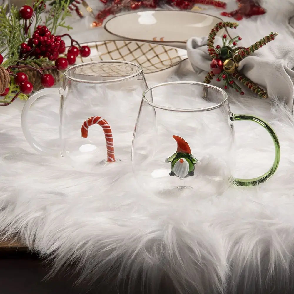 XMAS BECHER BOROSILIKAT GNOM 3D 450ML