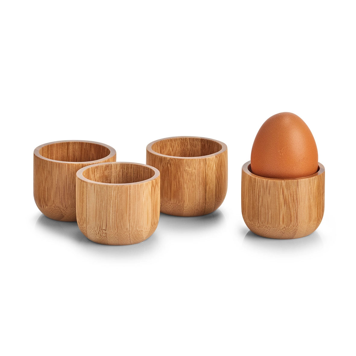 Eierbecher-Set, 4-Tlg., Bambus