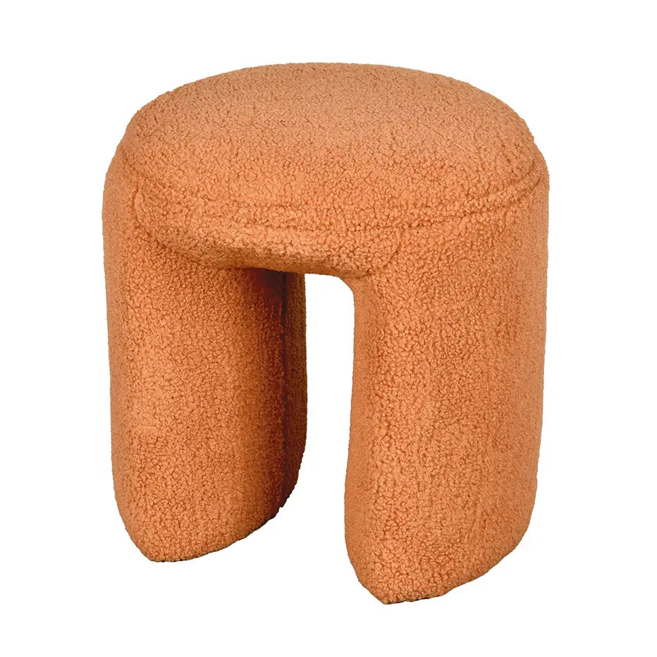 Vincent Teddy Hocker in Ocker, Ø 38 x H 42 cm