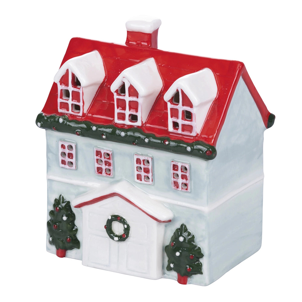 XMAS KERAMIKHÄUSCHEN LED 12,5*8,8*15 CM