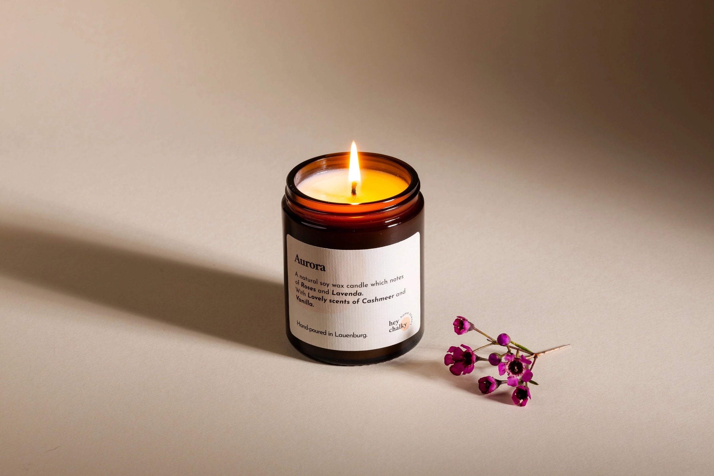 Aurora 155 g Sojakerze | Hergestellt in Deutschland | Handgefertigt