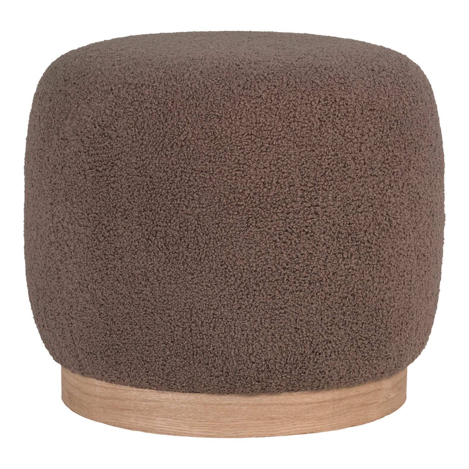 Belfort Pouf von House Nordic aus braunem Bouclé-Stoff