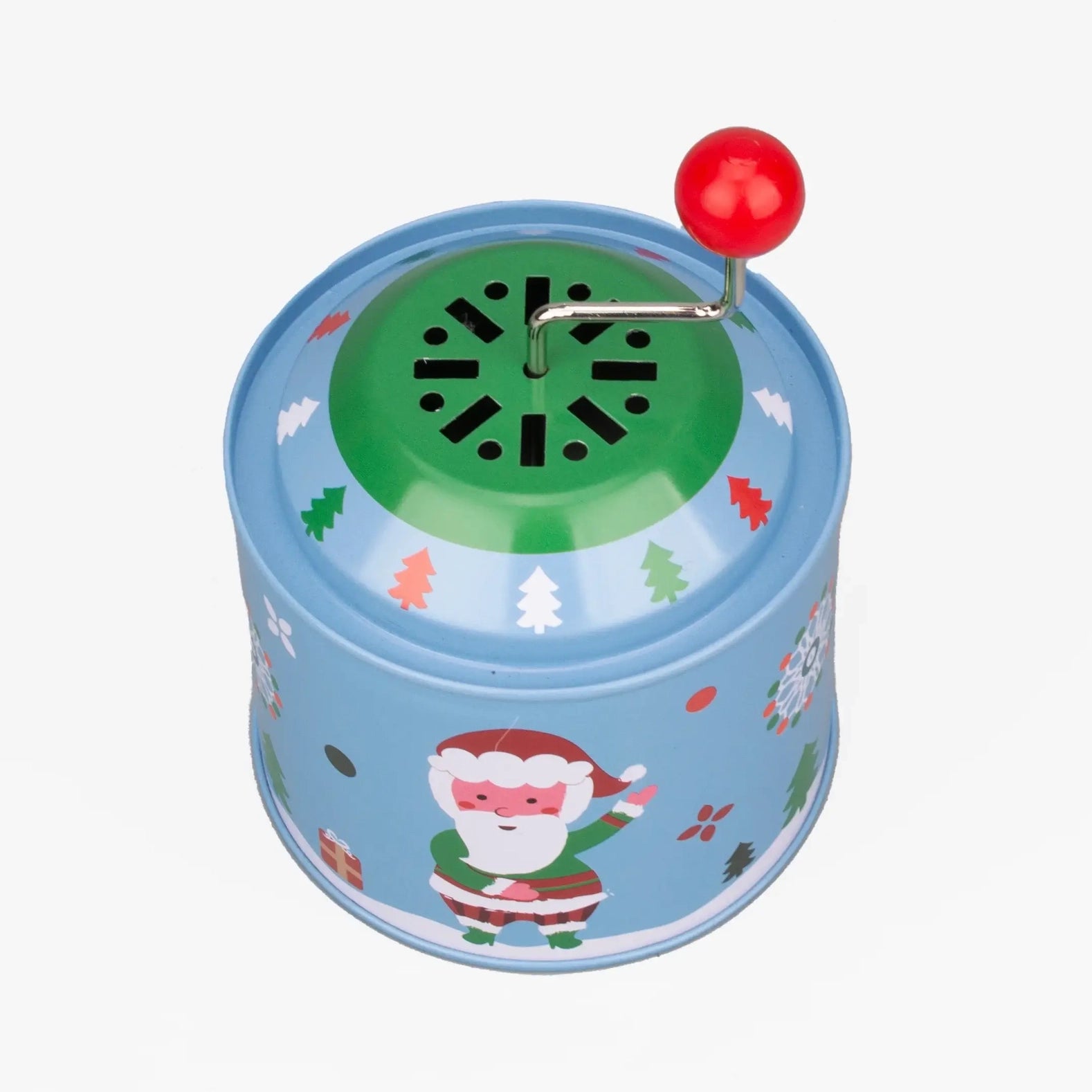 Blechfass-Handkurbel-Spieluhr - Weihnachtsthema