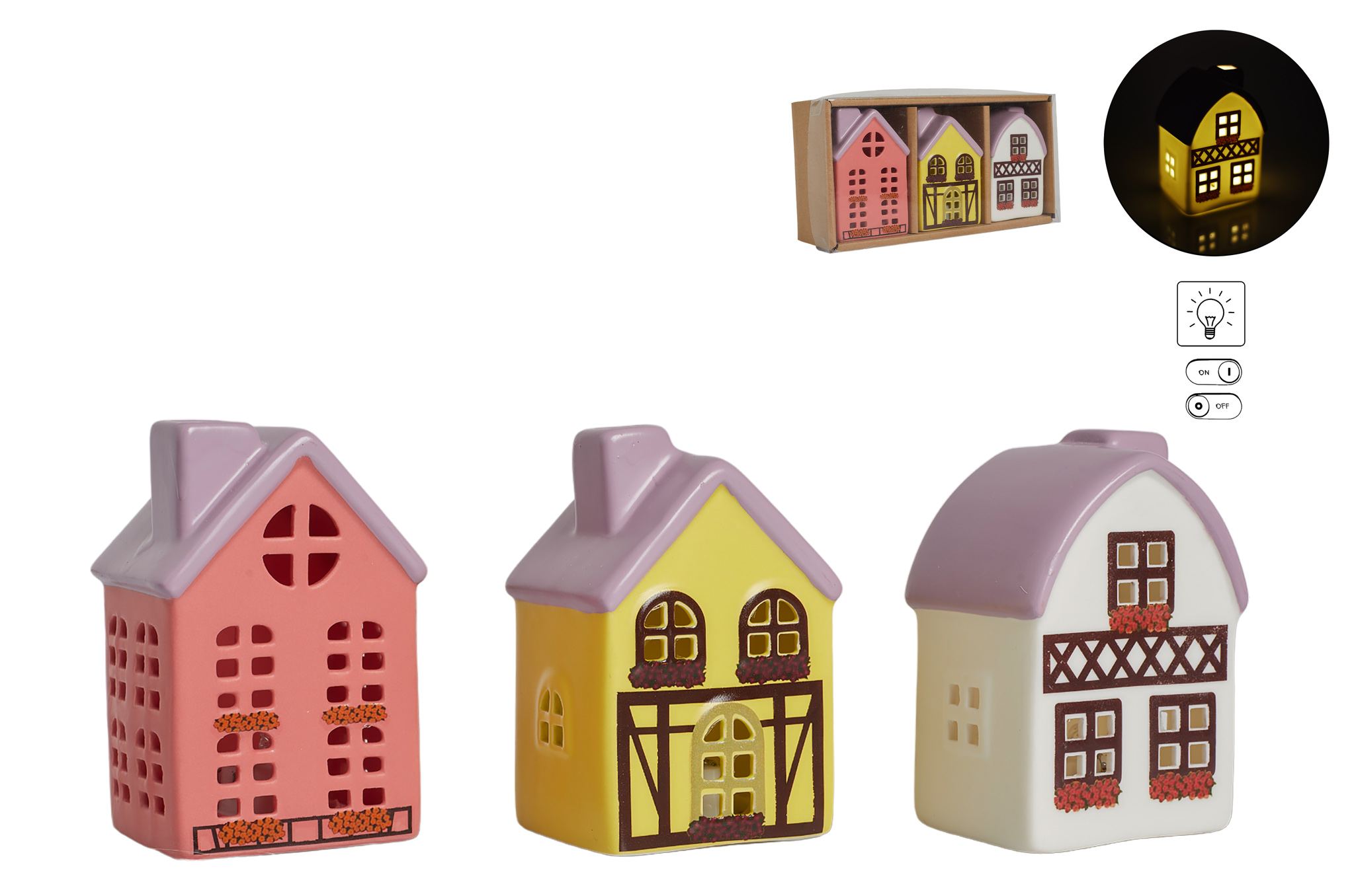 3 Elsässische LED-Häuser PM