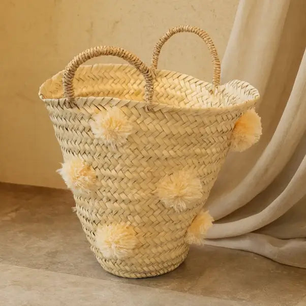 Pompon-Aufbewahrungskorb - Beige