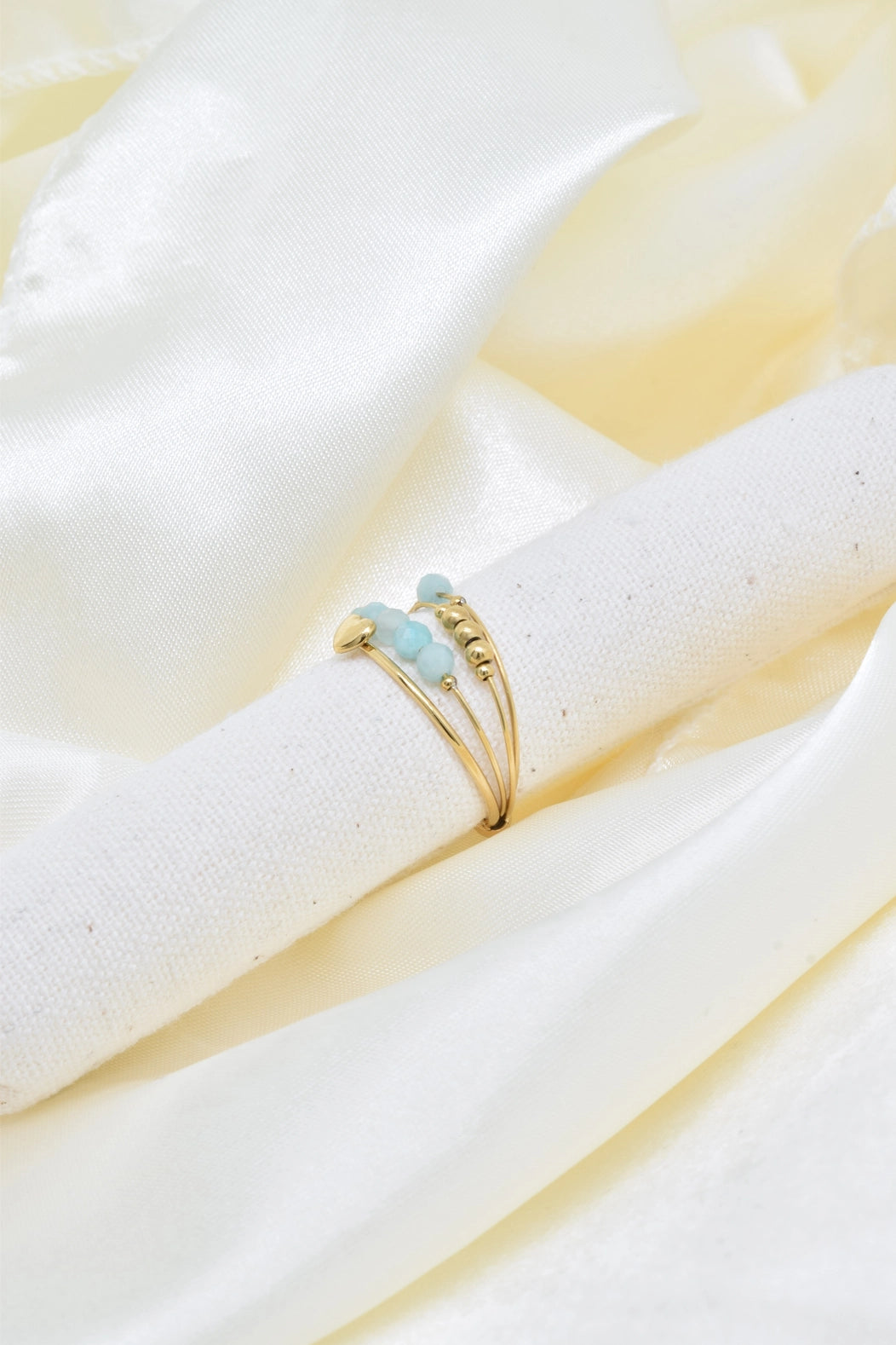 Ring aus Amazonit-Edelstahl - BG310102OR-BL