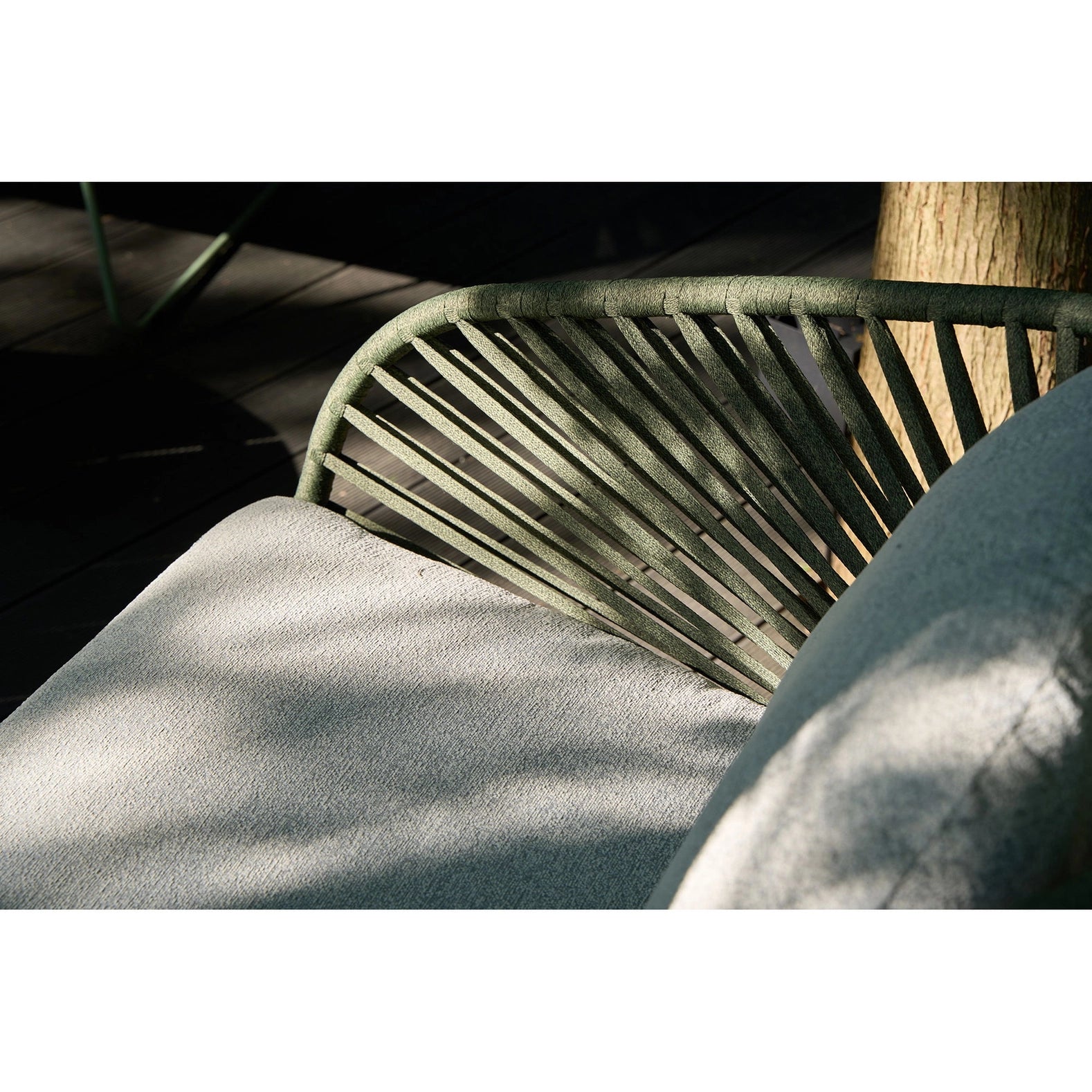 Novella Lounge-Set. Grau und Grün. Stahl