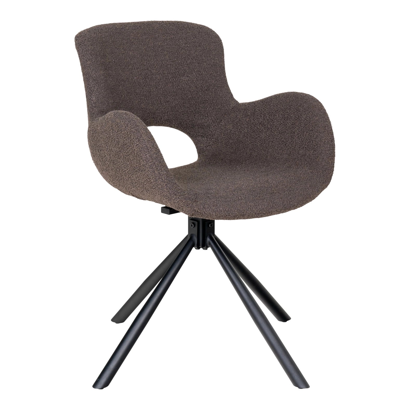 Amorim Esszimmerstuhl in Bouclé Mushroom mit Drehfunktion