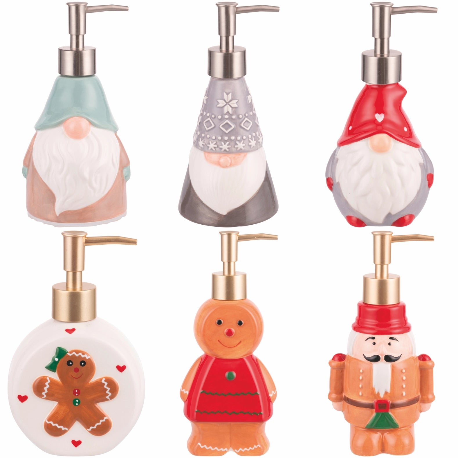 XMAS SEIFENSPENDER AUS KERAMIK 6ASS