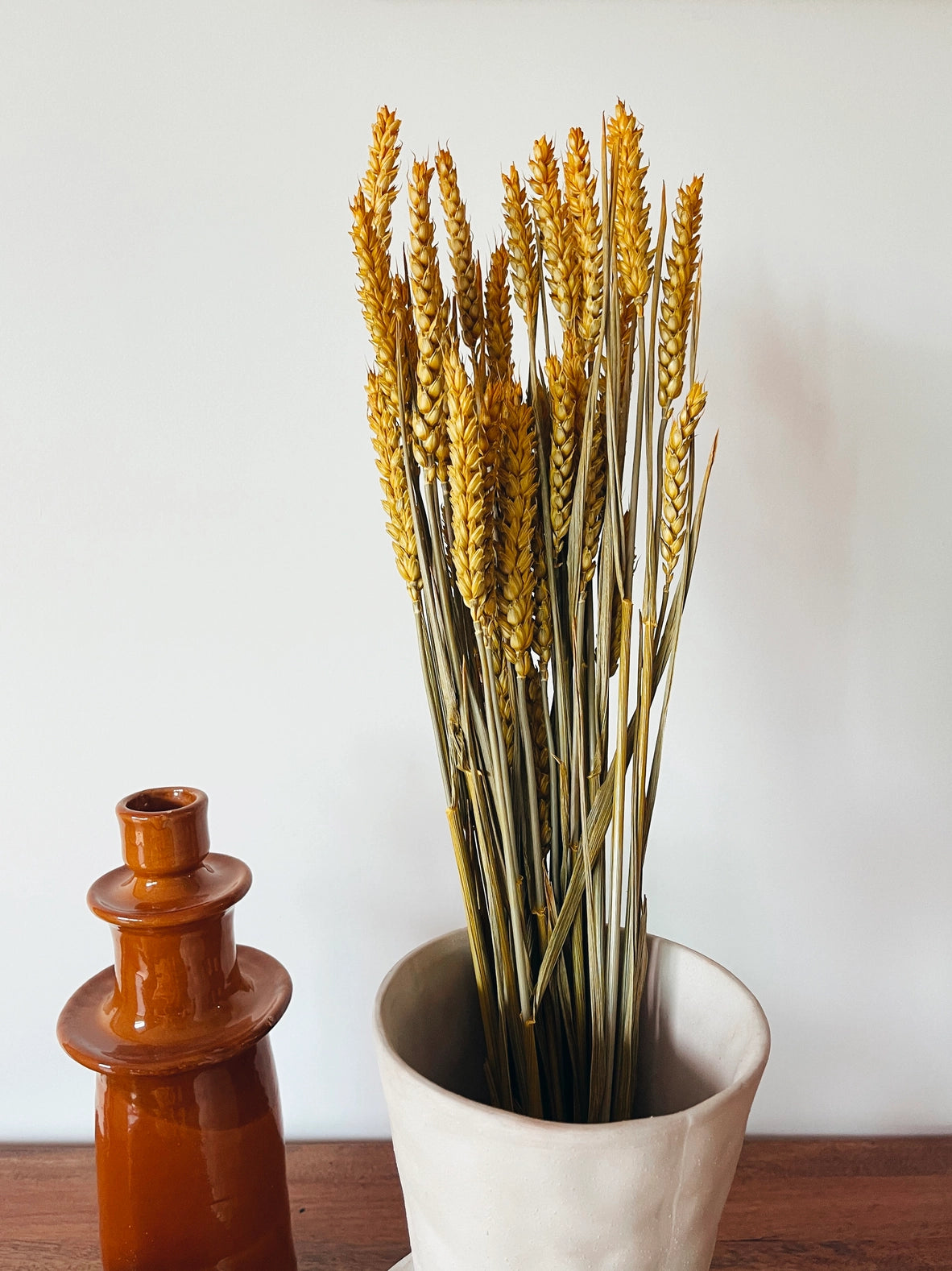 Getrocknete gelbe Weizenblumen